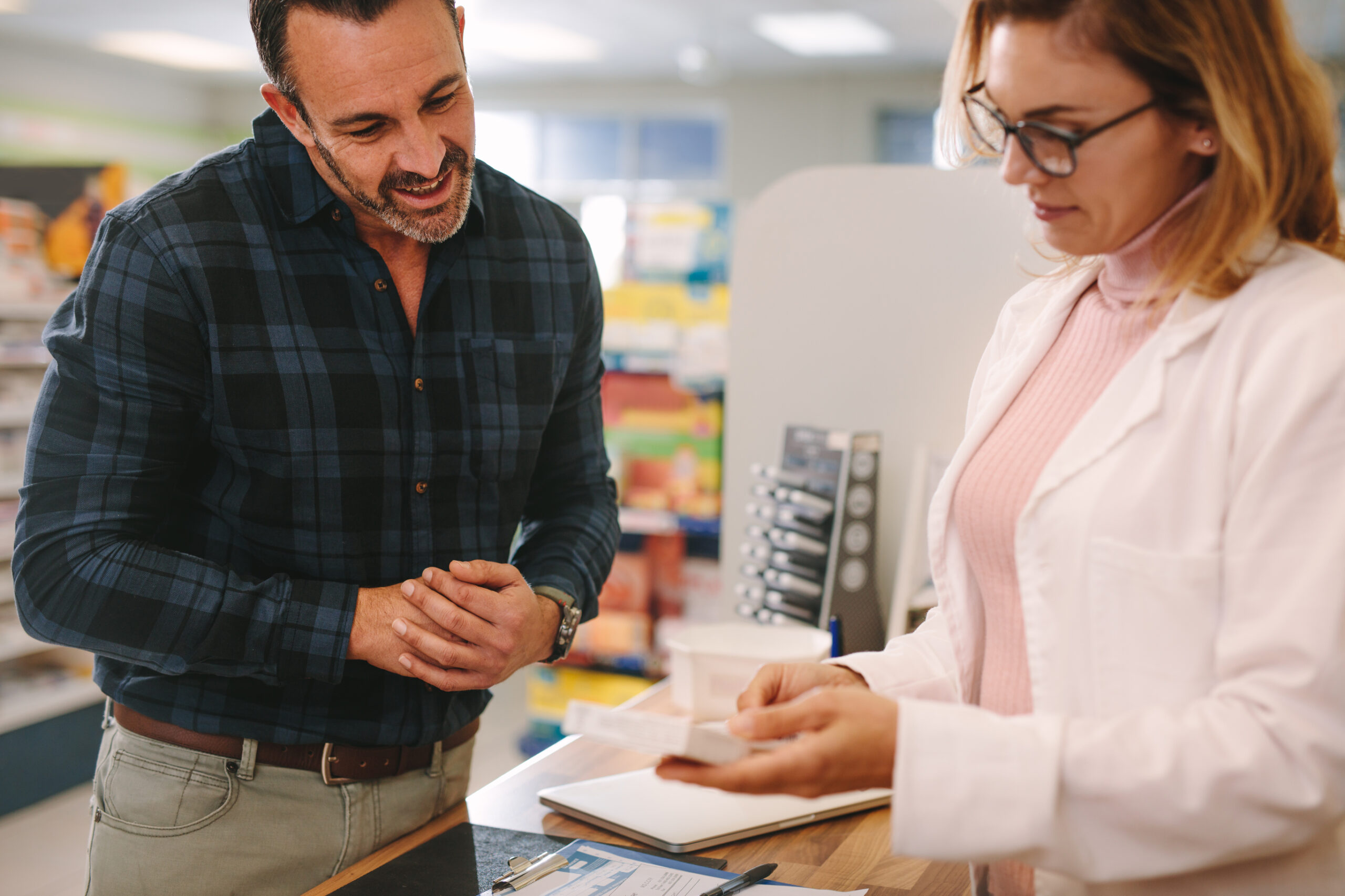 Doctor explaining drug interactions